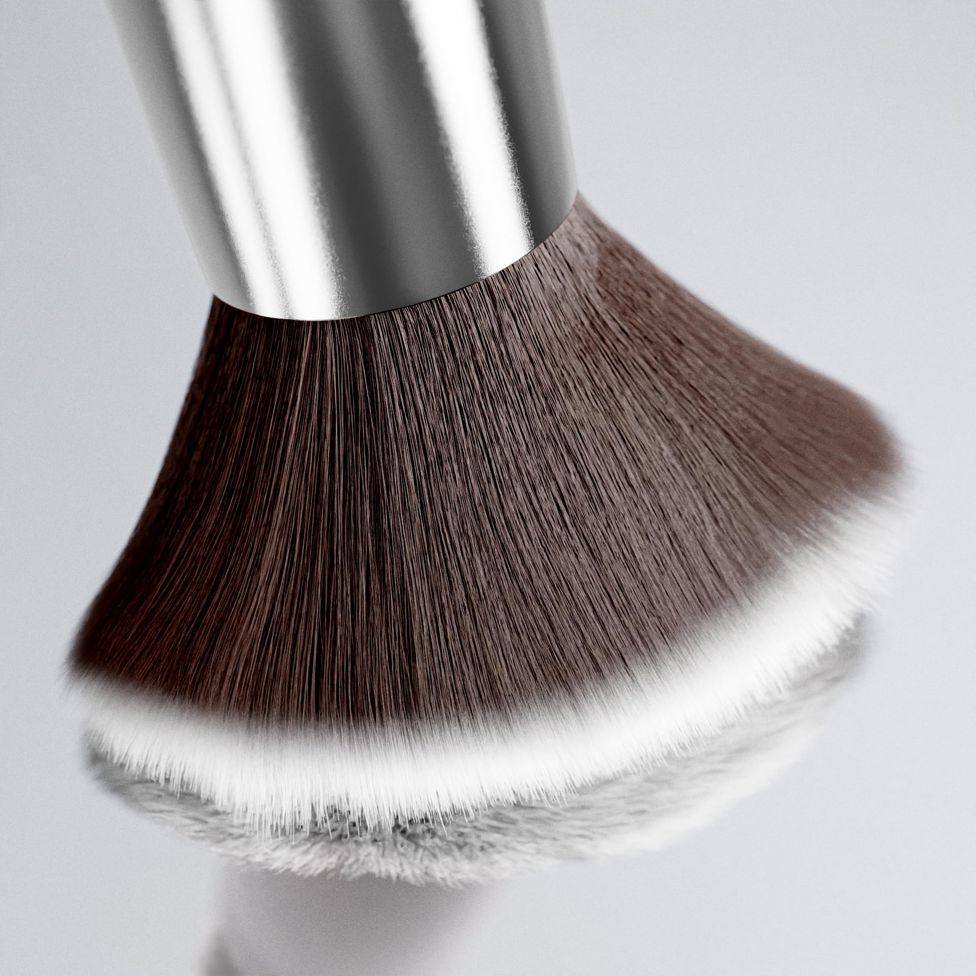 Srodha Beauty Kabuki-Pinsel Set – 3-teilig Mit Flachem Pinsel, Schwamm & Reinigungsmatte