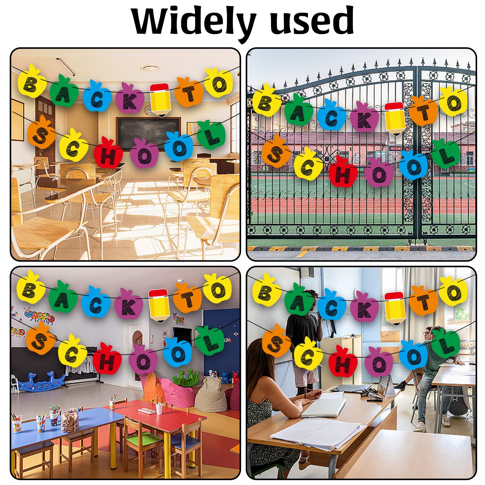 Back to School Banner Ritorno alle Decorazioni Scolastiche Striscione di Bentornato per Decorazioni in Classe