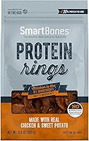 Vista 8 de SmartBones Anillos de proteína con pollo real y batata, 5 onzas