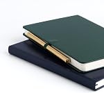 WallDeca Carnets de notes en ligne 4 Couverture rigide, 240 Pages, règlement de l'Ordre 21 x 13 cm, Ivoire 80 GSM Cahiers pour le travail, l'école, les affaires, le collège, les notes, la revue (4-Pack)