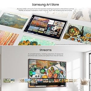SAMSUNG 65-Inch Class QLED 4K LS03D The Frame Series Quantum HDR Smart TV w/Dolby Atmos, Art Mode, Anti-Reflection, Customizable Frame, Slim Fit Wall Mount with Alexa Built-in (QN65LS03D, 2024 Model)