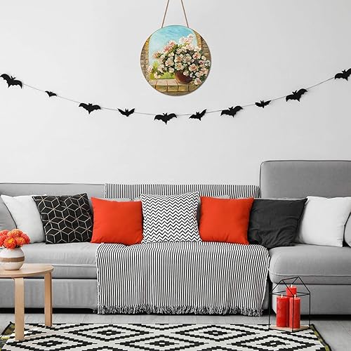 Miniatura 10 de 6 círculos redondos de madera sin terminar para colgar puertas de manualidades, pirografía y pintura (6 pulgadas)