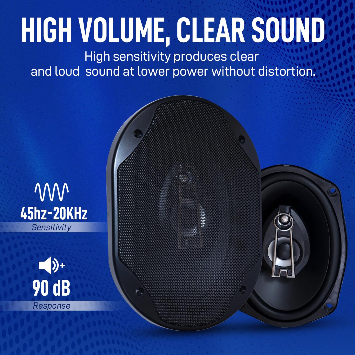 Wagzo-Component Speaker for Car 900Watts 2Way Coaxial Music System