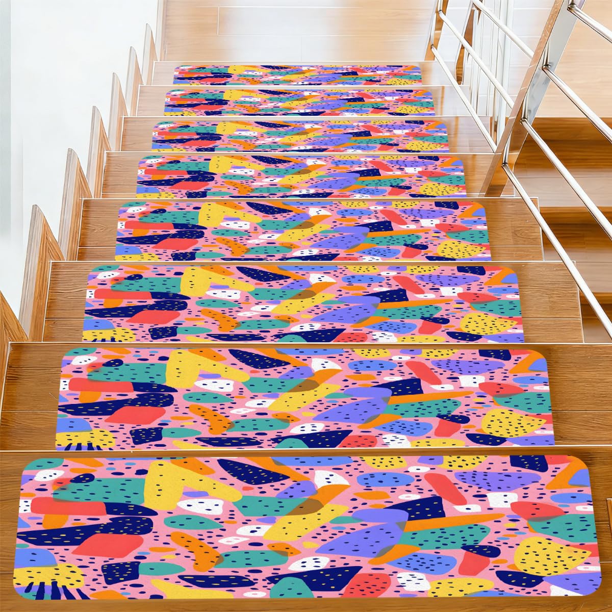 Alfombrillas antideslizantes para escaleras de 76x20cm Mexpekil autoadhesivas contra caídas