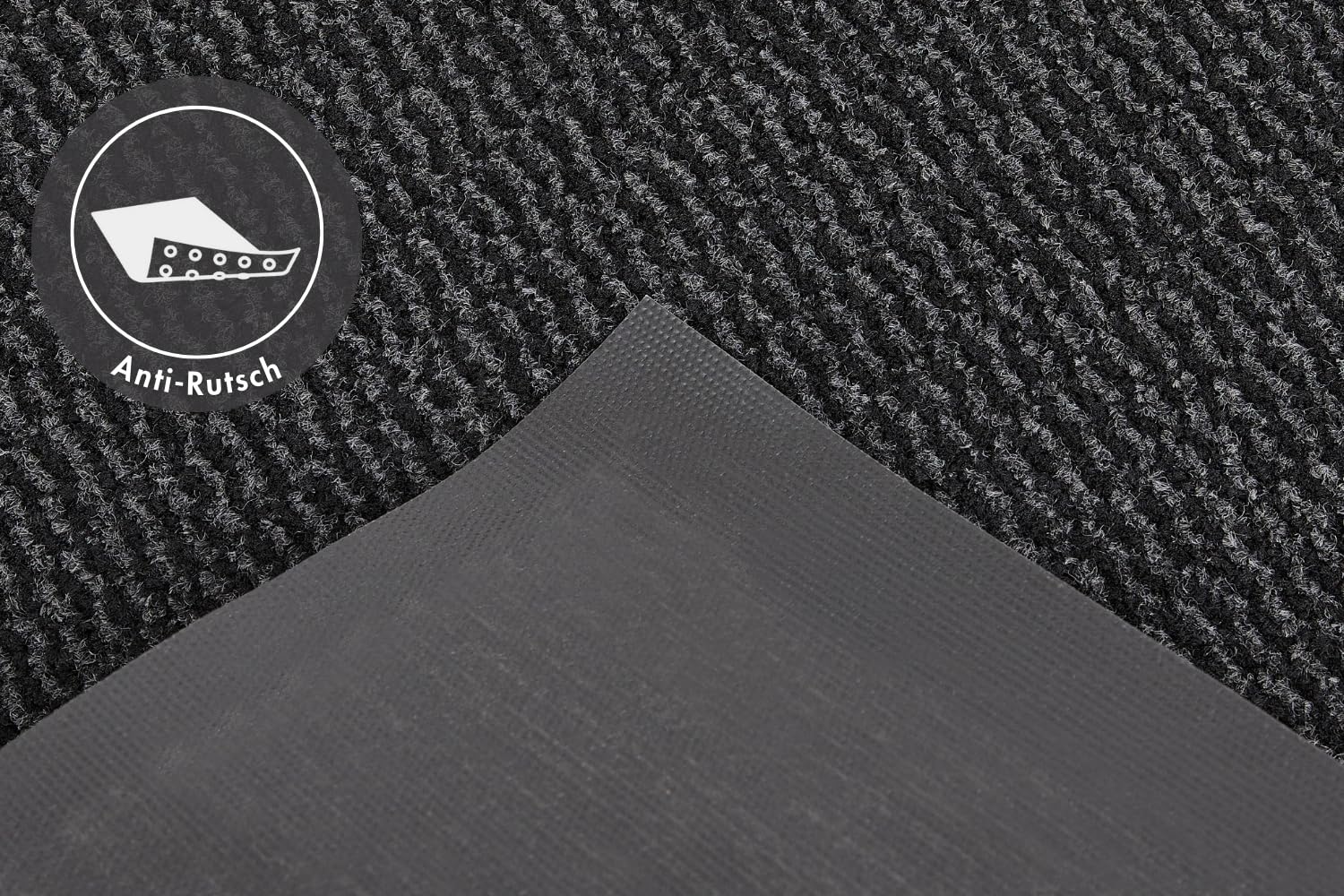 andiamo Fußmatte Easy - Schmutzfangmatte, Türmatte & Fussmatte für den Eingangsbereich - Läufer Flur nimmt Schmutz effektiv auf - 120 x 180 cm in Anthrazit