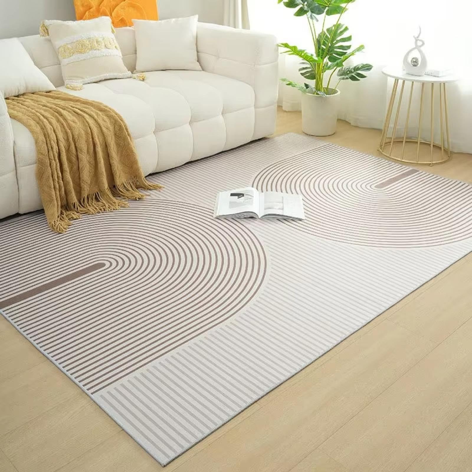 Alfombra ligera de lujo de 120x150 cm: elegancia sencilla para tu pasillo, balcón y cocina
