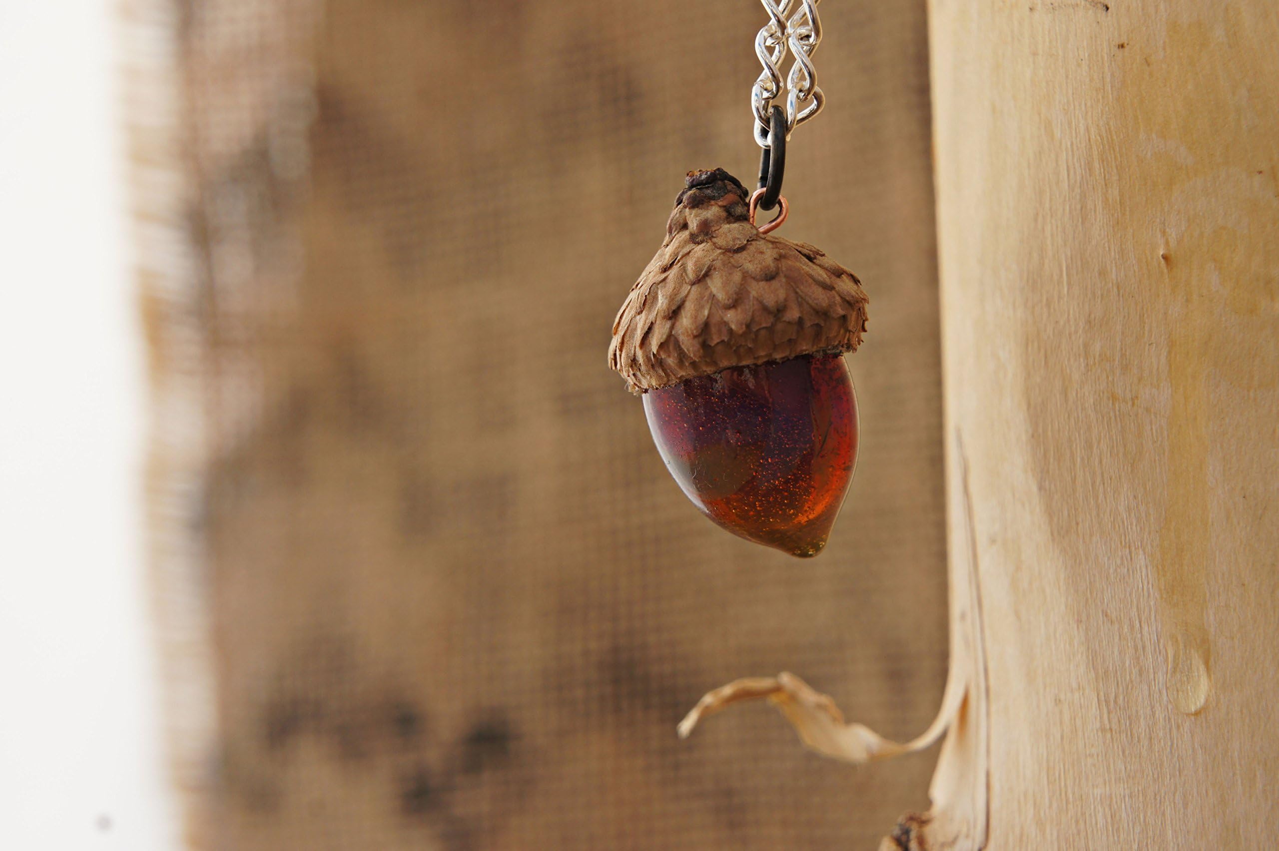 Double Mai Tai Glass Acorn Pendant