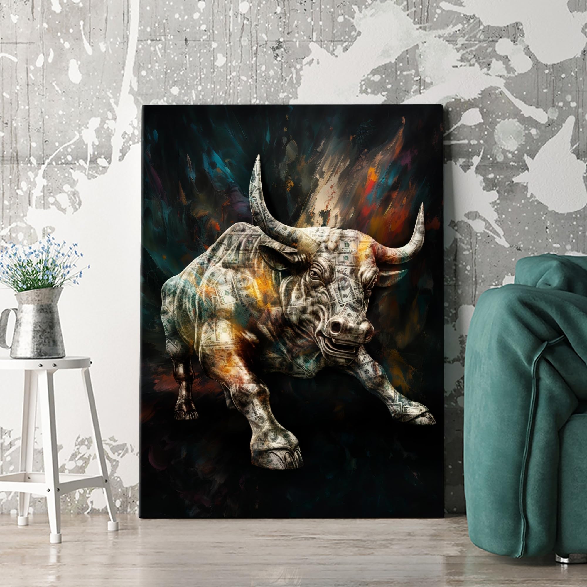 Affiche à La Main - Noir Et Blanc - Impression Sur Toile - Pour Les Amoureux - Peinture