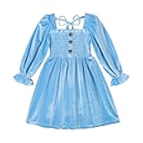 Toddler Girl Dress Long Sleeve Play Wear Dress Baby Solid Color Casual Fall Winter Clothes
