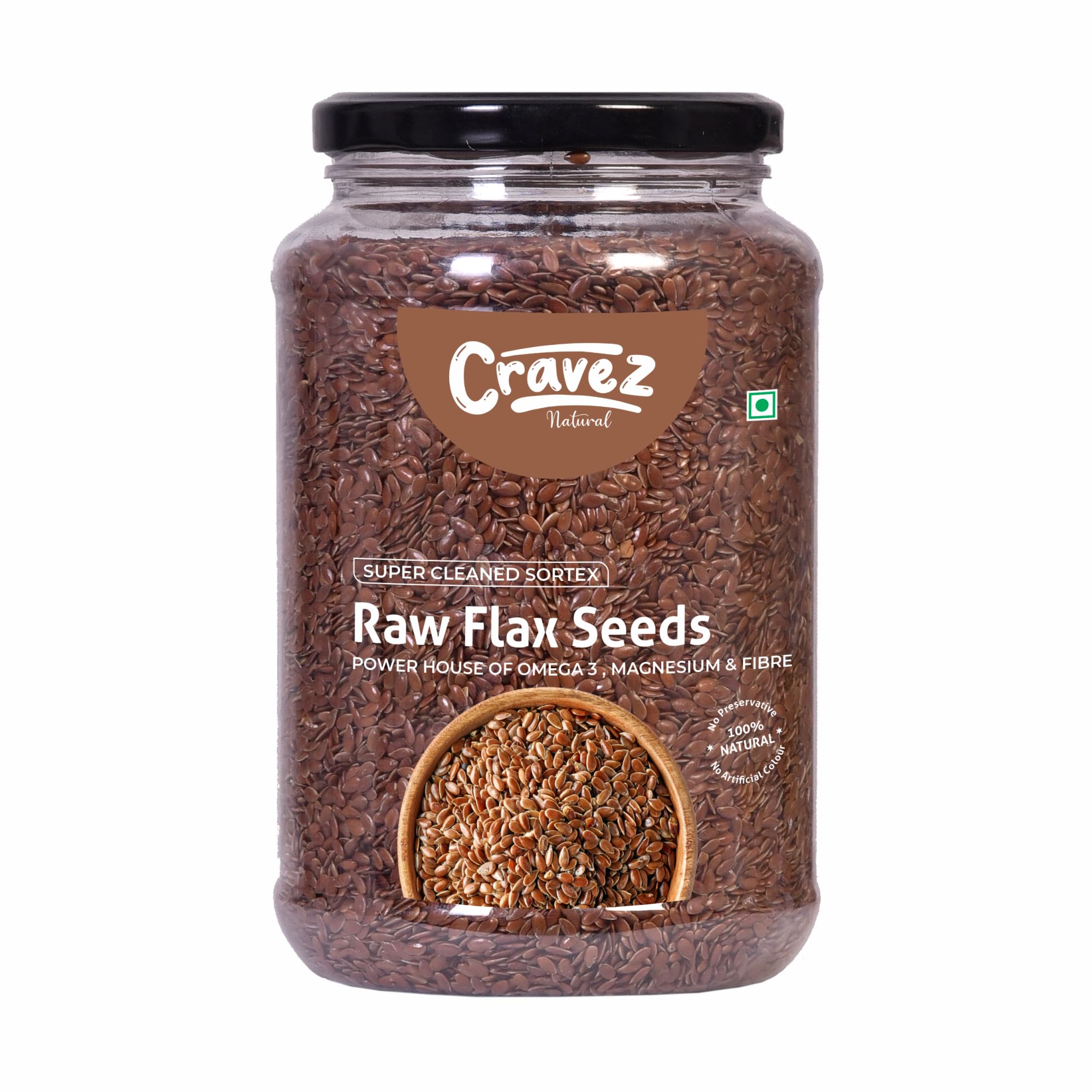 Cravez Flax Seeds - 500gm Alsi Seeds | Premium Raw Flax Seeds | Seeds for Weight Loss | Diet Food | Flax Seeds for Hair Growth | Rich in Fibre and Omega 3 | Rich in Protein (B0D6B2NB62) Amazon Price History, Amazon Price Tracker