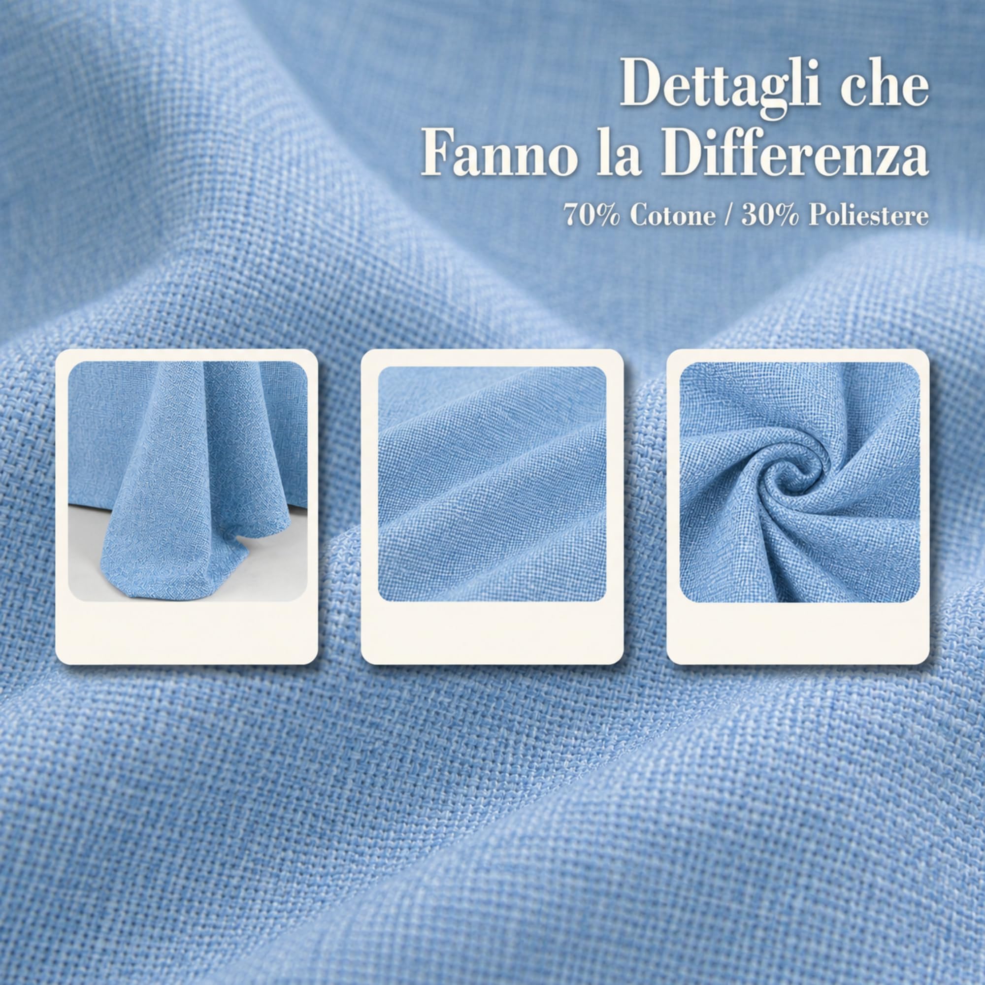 VKZ Copriletto Granfoulard 230×270cm Azzurro, Telo Copritutto Multiuso per Letto e Divano, Telo Arredo Foulard Copridivano