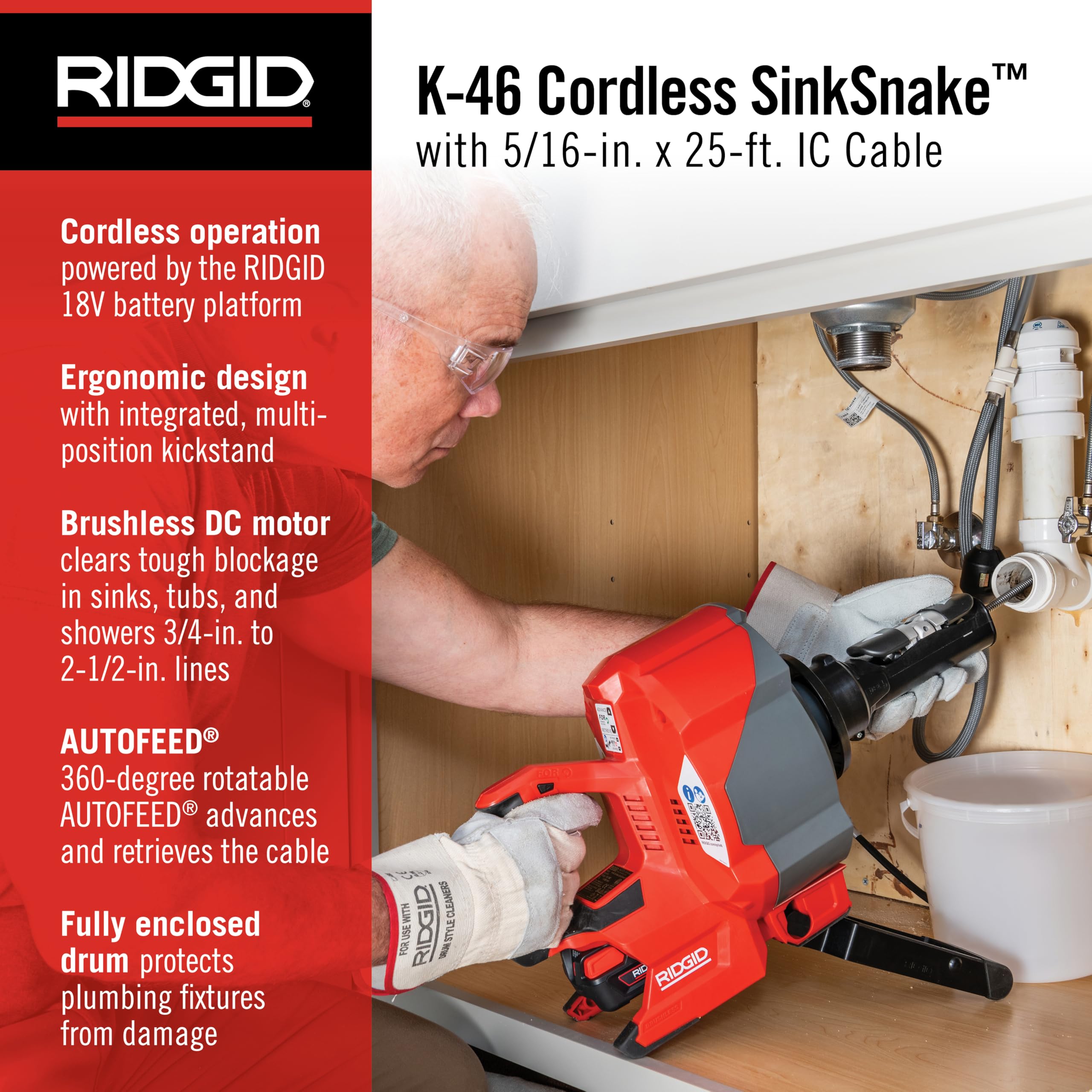 Amazon.co.jp: RIDGID リジッド 配管清掃コードレスドレンクリーナー