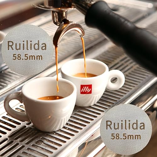 Miniatura 7 de Paquete de 2 pantallas de disco de espresso de 2.303 in, reutilizable, 0.067 in de grosor, 150 m, acero inoxidable 316, filtro de café profesional
