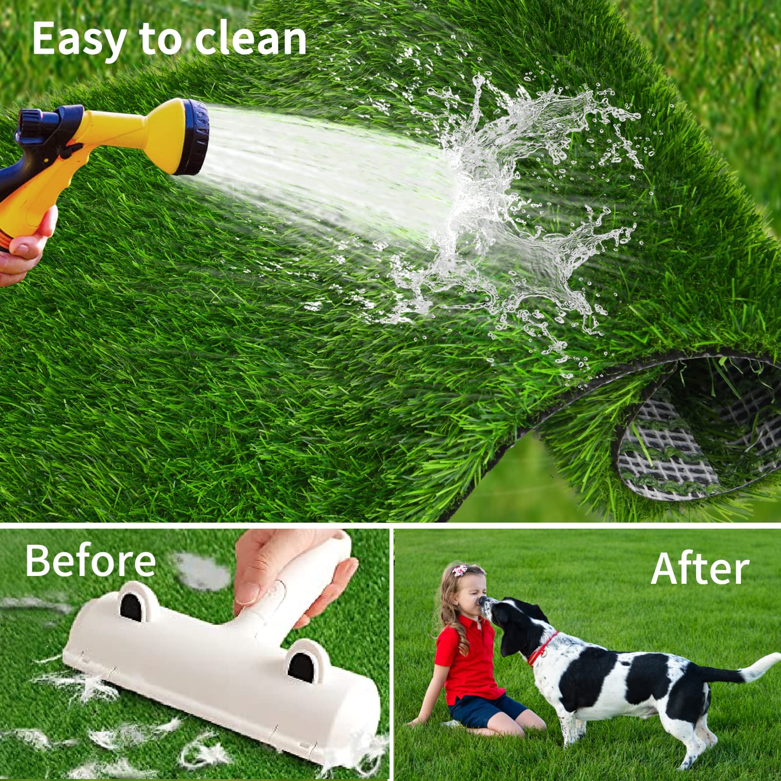 PICK FOR LIFE Dog Artificial Grass Mats for Replacement Pet Pee Fake Grass for Potty Training Perfect for Indoor Outdoor Use (50 x 100 cm) - Image 3