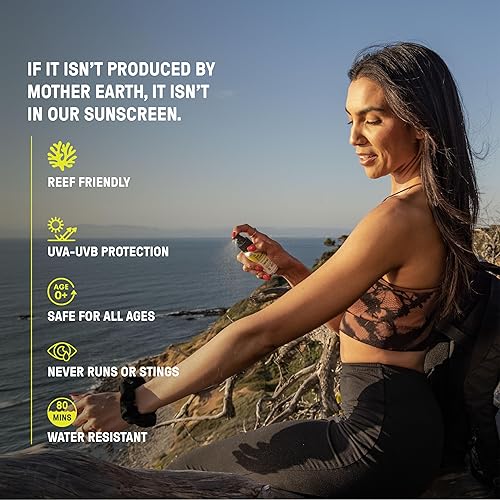 Miniatura 3 de Raw Elements Spray facial + corporal SPF 50 protector solar mineral totalmente natural, seguro para arrecifes, resistente al agua, protección
