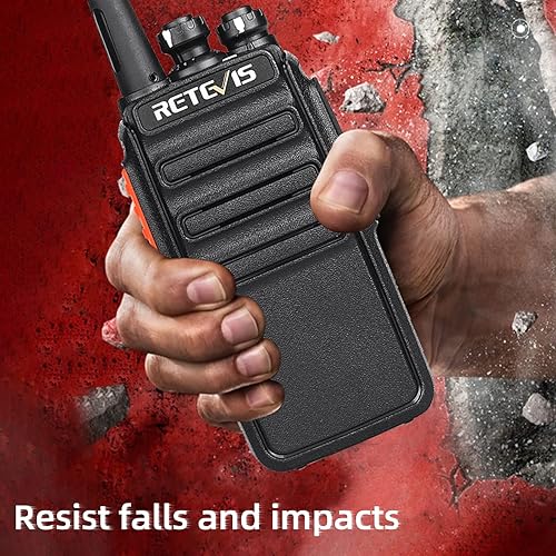 Miniatura 3 de Retevis H-777S Walkie Talkies de largo alcance, radios bidireccionales FRS portátiles resistentes recargables, manos libres, radios comerciales