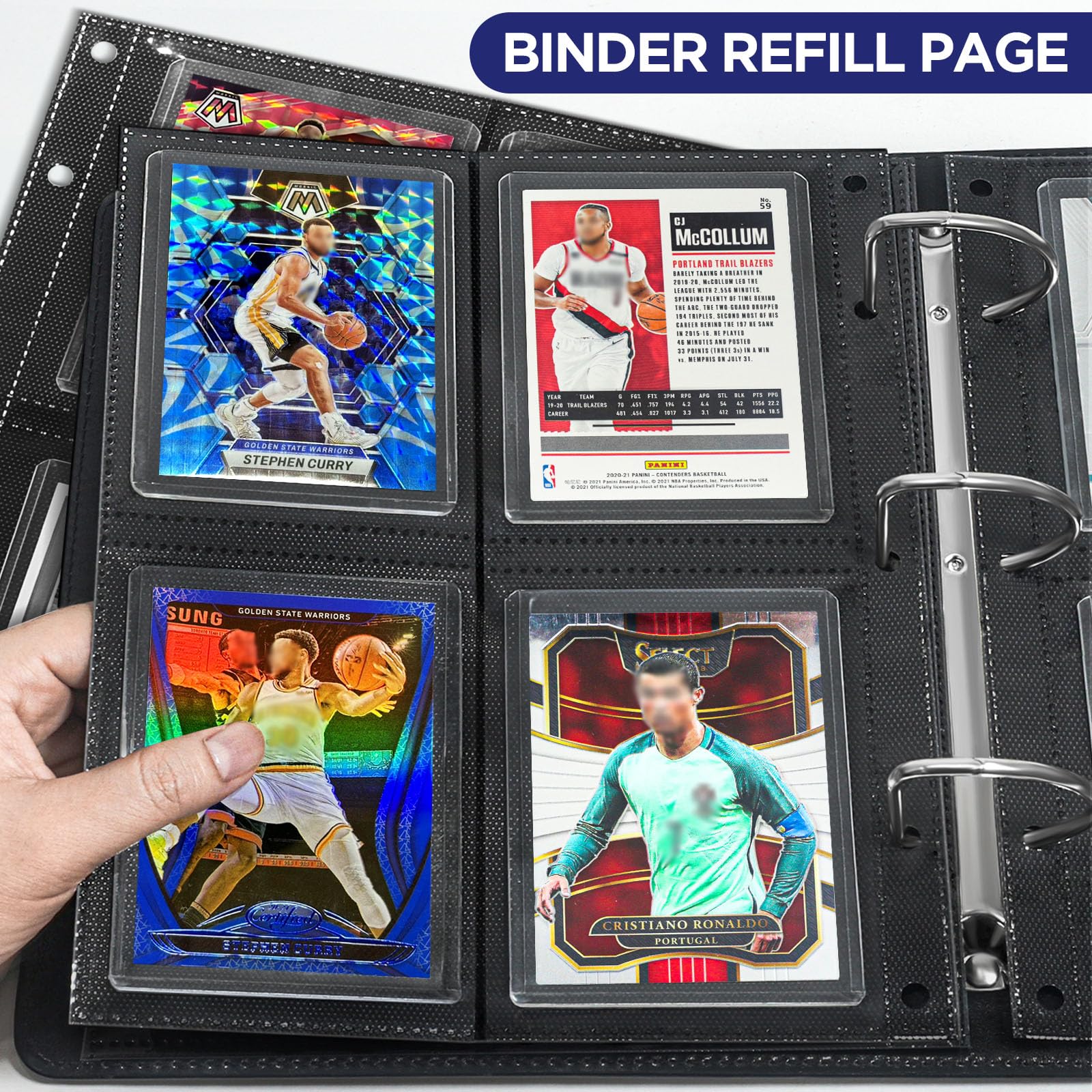 Top Loader Binder Pages - 4 Pocket, 50 Pack For 3x4 Inch Trading Cards (Fits 35-55 Pt) Toploader Binder Top Loader Binder Pages - 4 Pocket, 50 Pack For 3x4 Inch Trading Cards (Fits 35-55 Pt) Toploader Binder