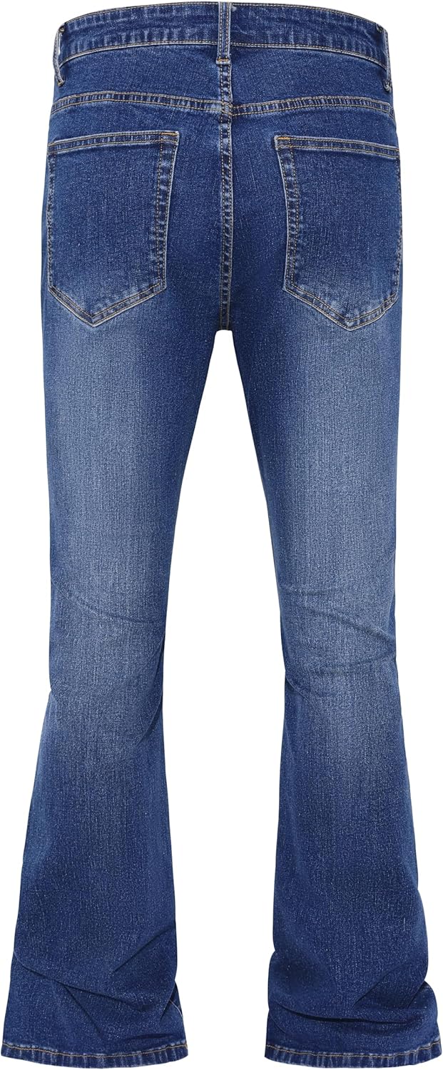 Men's Flared Jeans Slim Fit Bell Bottom Denim Pants - Stretch Old Money Quiet Luxury Casual Everyday Trousers - Image 6