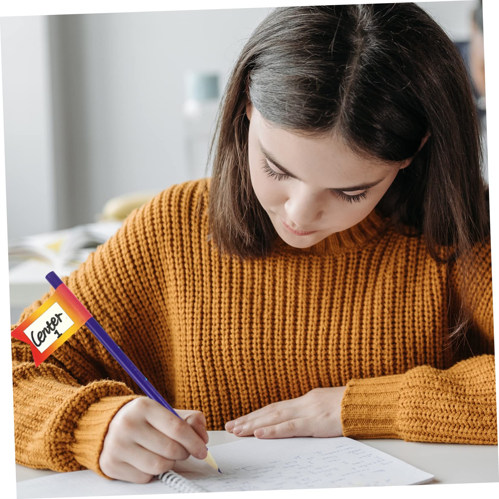 Lurrose 4sätze Bunte Klebeetiketten Für Schüler Flaggenartige Klassifizierungsaufkleber Für Stifte Selbstklebende Etiketten Für Schule Und Zuhause