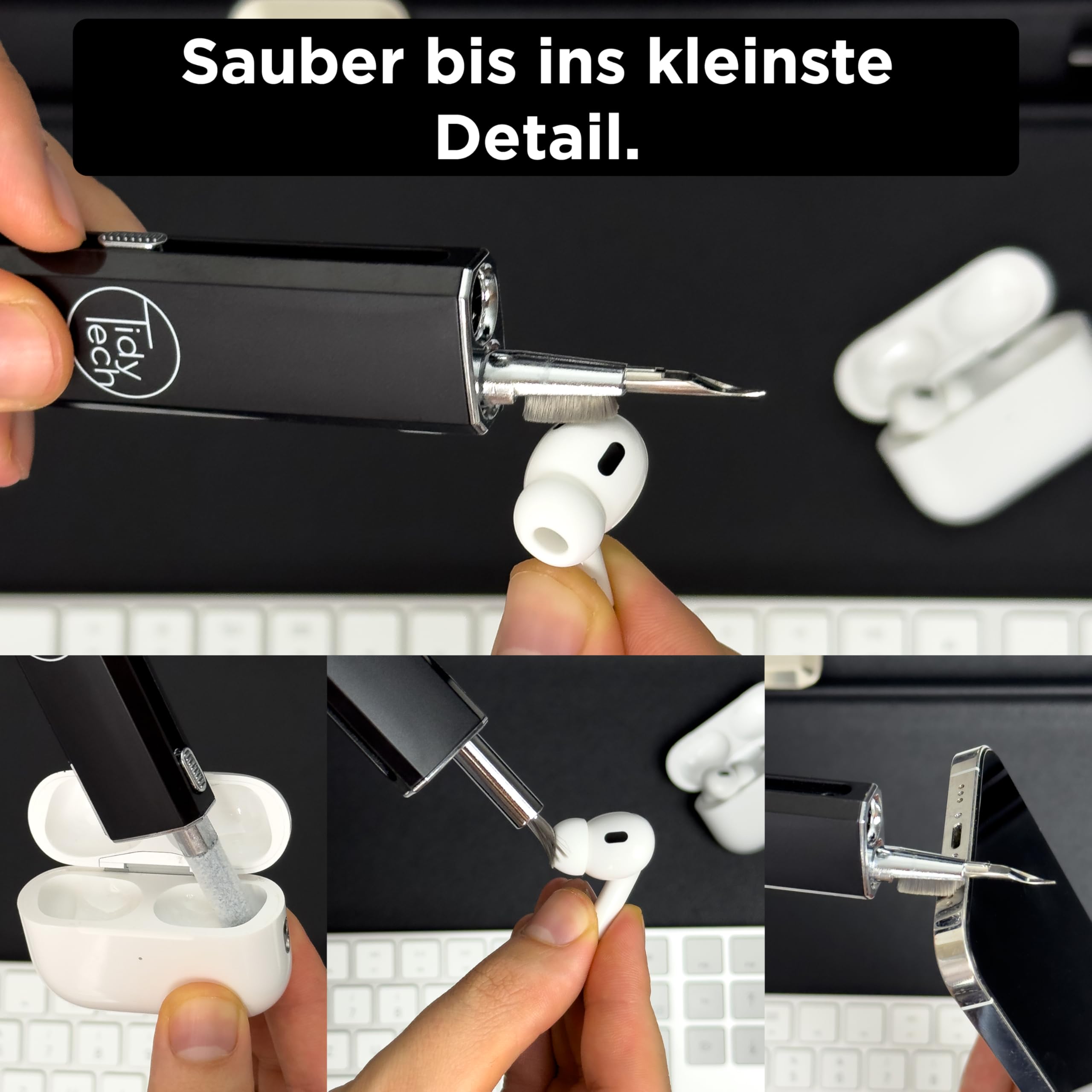 Premium Cleaning Set – ideal für Apple Geräte (Display, MacBook, iPad, Tastatur & AirPods,...)