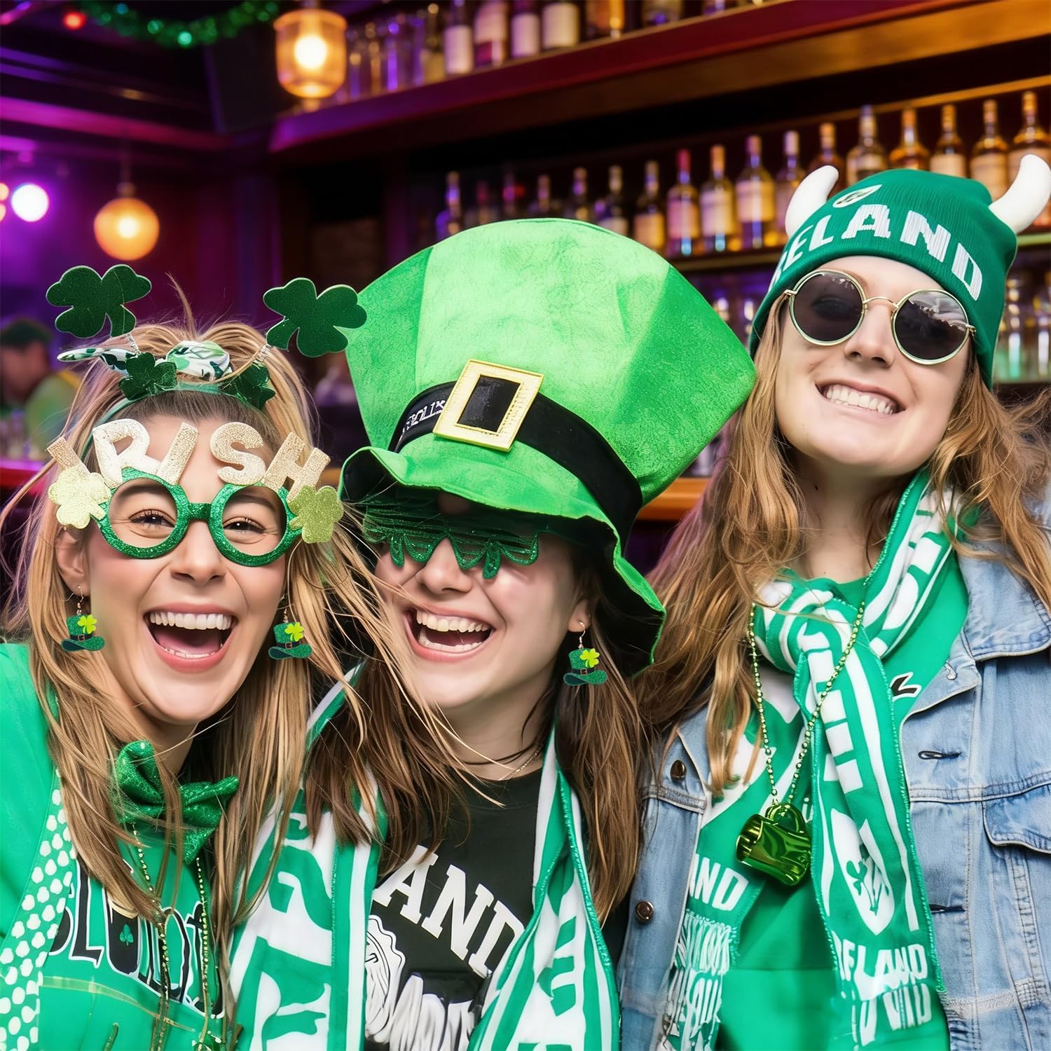 St Patricks Earrings with Hat&Clover Design, St Patty's Day Gifts Accessories for Women - Image 4