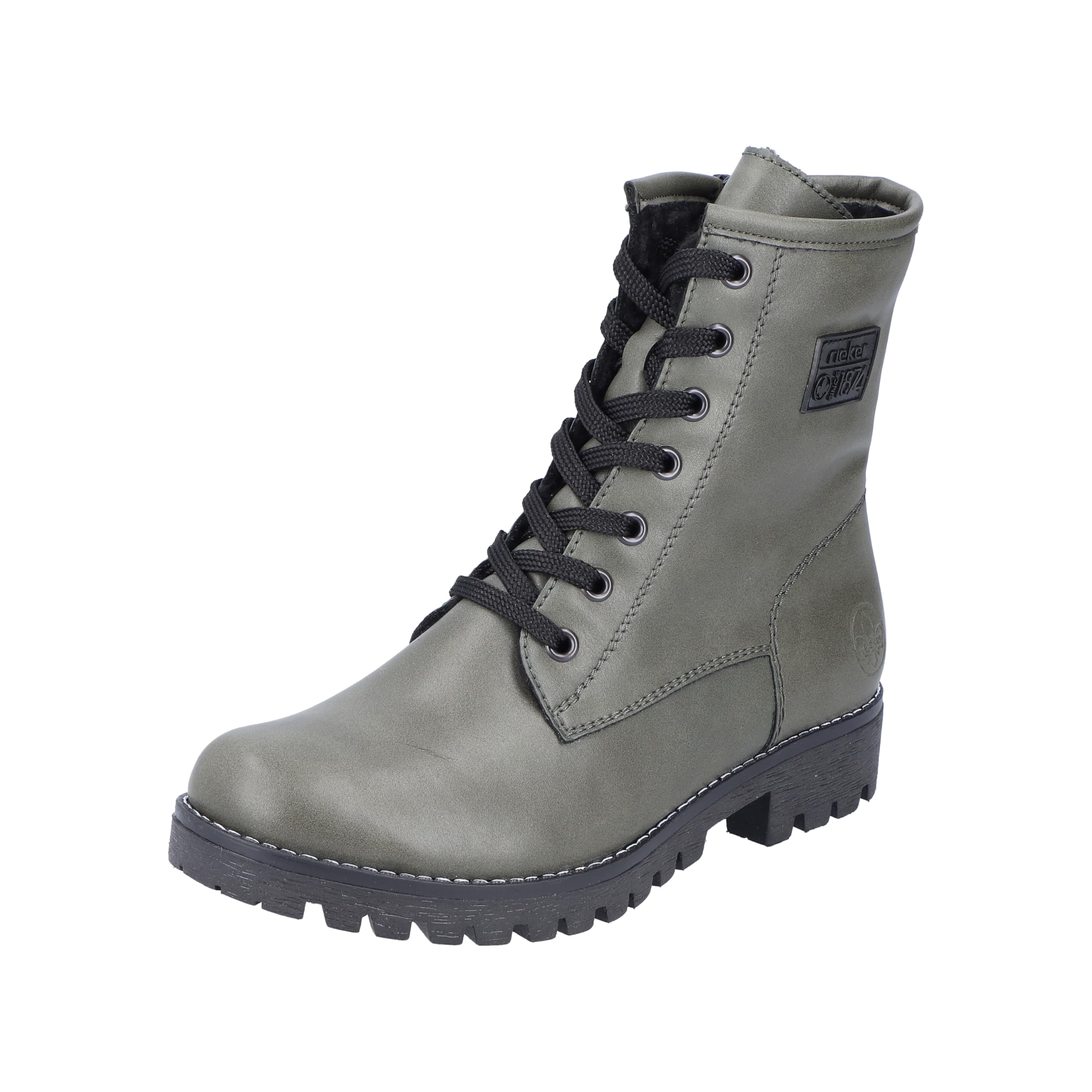 Rieker Women's 78510 Lace-Up Boots, Green, 3.5 UK