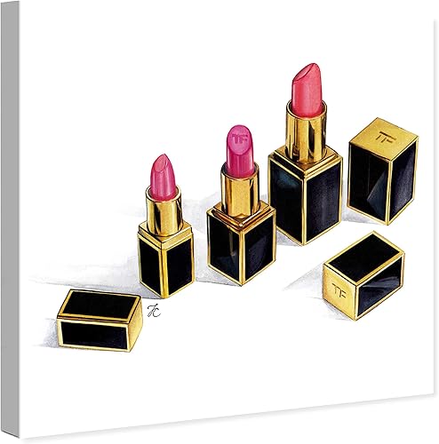 Miniatura 2 de The Oliver Gal Artist Co. Lienzo decorativo para pared con texto en inglés «Doll Memories-Shades of Rose», decoración del hogar, 12 x 12 pulgadas,