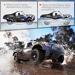 1:16 Échelle RC Monster Truck, télécommande 2,4 GHz rapide RC Voiture 36km/h 4WD Véhicule électrique hors route à double accumulateur, drift & Pneus hors route, entraînement en métal et LED Lumières