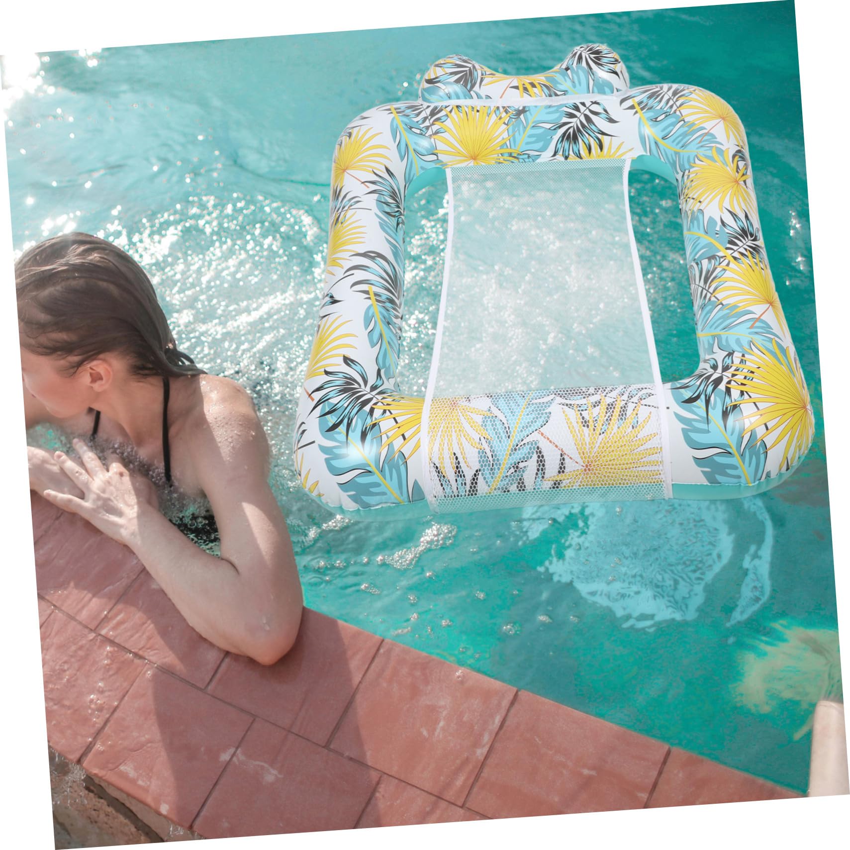 Aufblasbarer Liegesessel Pool aus PVC, Faltbar, Atmungsaktiv, für Urlaub