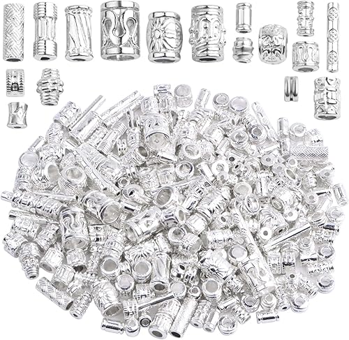 Cuentas espaciadoras de barril de columna mixta de 3.53 onzas (3.53 onzas) con forma de barra de tubo de aleación vintage, accesorios para