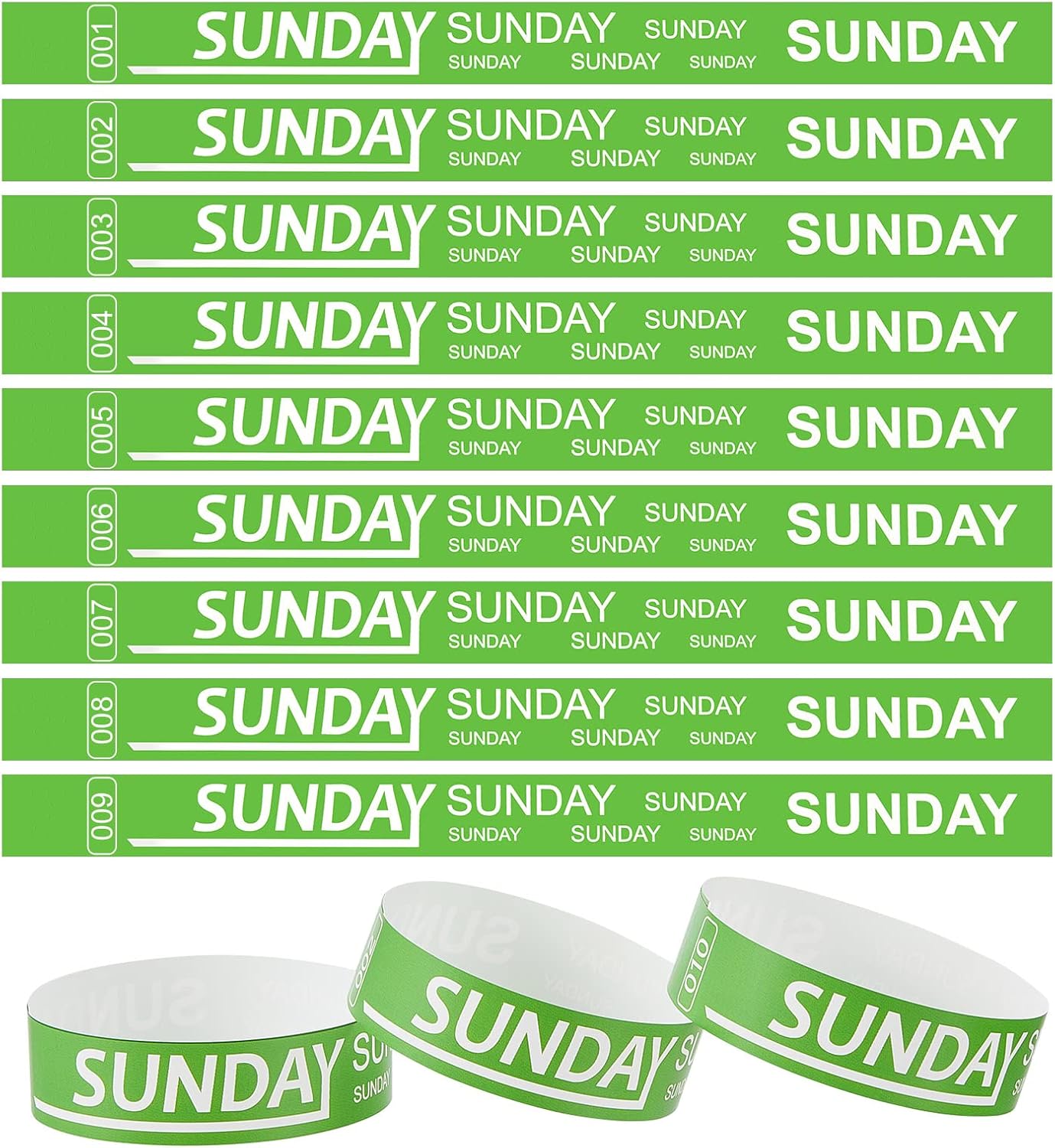 Henoyso 600 Pcs Paper Wristbands Event Wristbands Paper Bracelets Wristbands