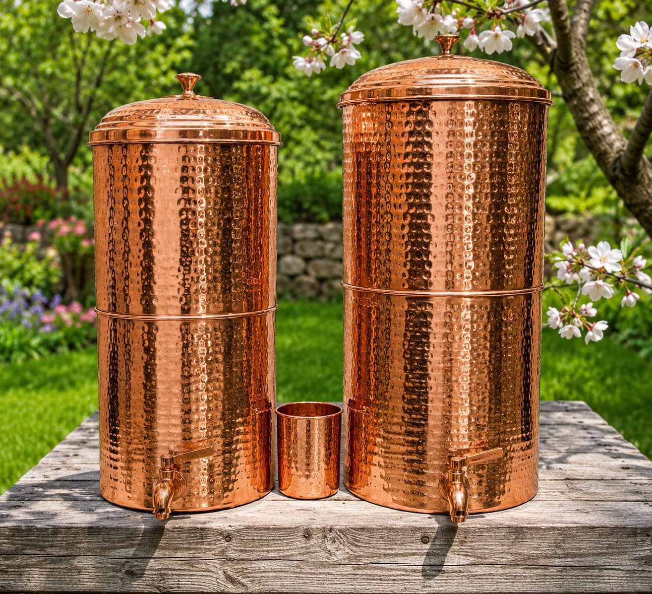 Pure Copper Gravity Water Purifier with Ceramic Water Filter | Copper Water Filter for Home | Healthy Drinking Water Storage (15)