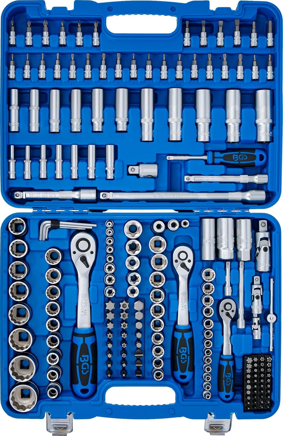 BGS 2286 | Socket Set 12-point | 6.3 mm (1/4") / 10 mm (3/8") / 12.5 mm (1/2") | 192 pcs.