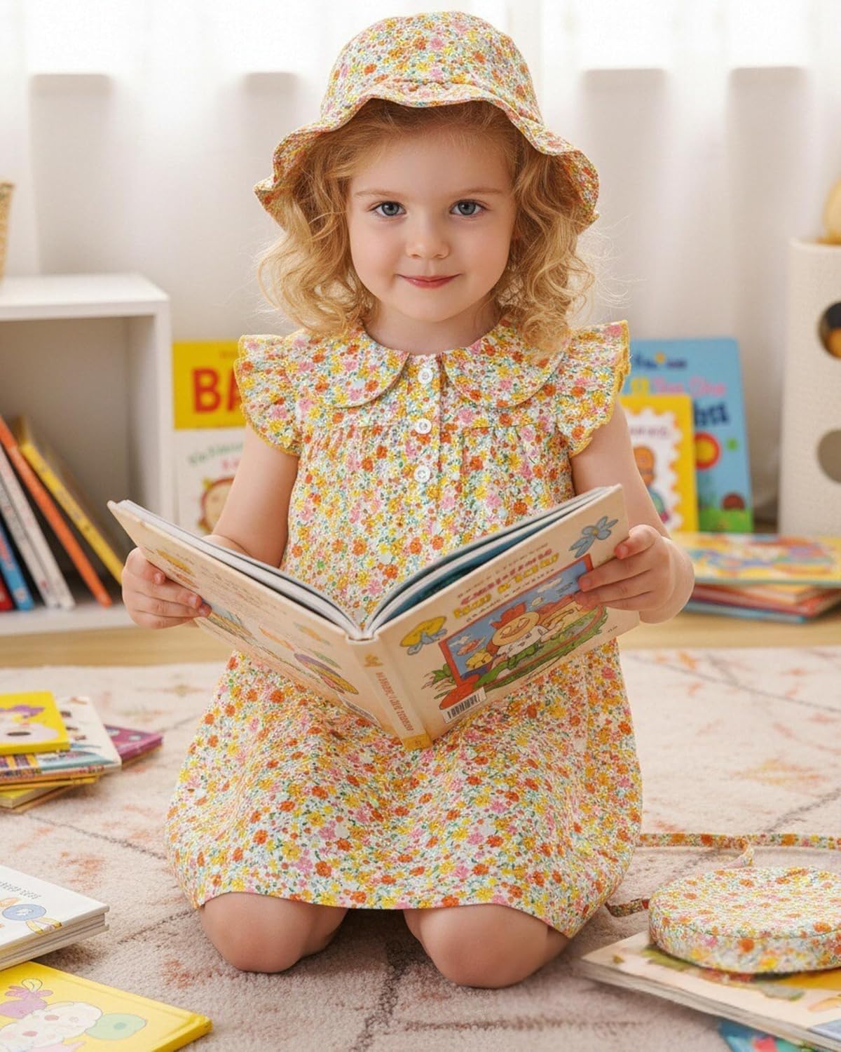 Toddler Baby Girl Dress Summer Clothes Infant Ruffle Peter Pan Collar Plaid Dresses Casual Bowknot Sundress for Girls - Image 2