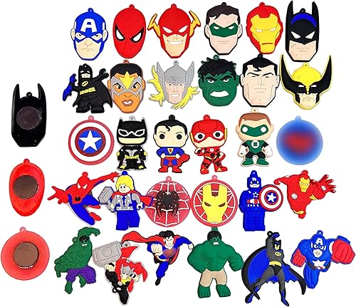 30 bolsas de regalo con imán para nevera de la serie Superheroes para fiestas de cumpleaños como premios escolares carnavales suministros de