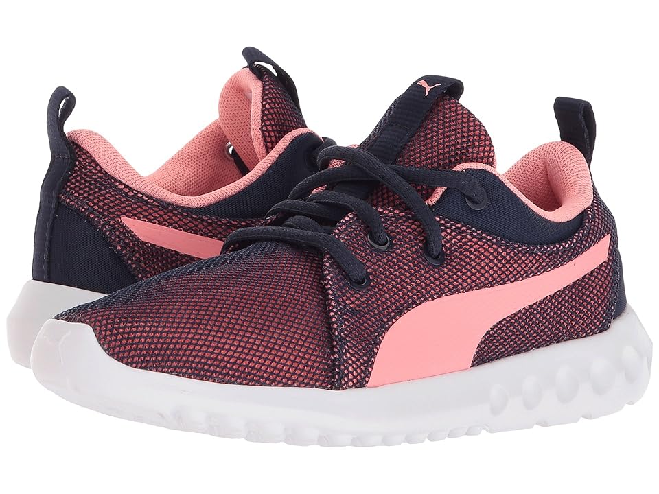 

Puma Kids Caron 2 Breathe (Little Kid) (Peacoat/Soft Fluo Peach) Girls Shoes, Brown