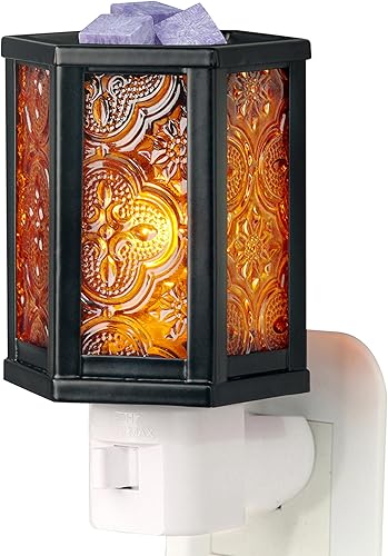 CVHOMEDECO. Calentador eléctrico marroquí de cera derretida, calentador de velas decorativo para velas perfumadas, cera derretida, tartas y aceites