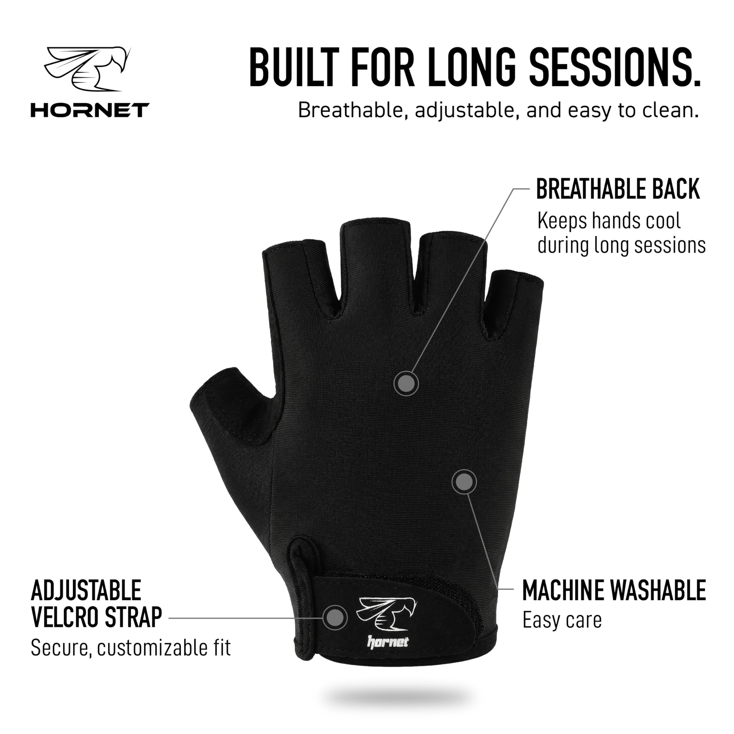 Hornet Watersports Guantes de Remo Ideales para Remo en Interiores, Sculling, Kayak, Sup, Canoa Outrigger Canoa, Dragon Boat y Otros Deportes acuáticos