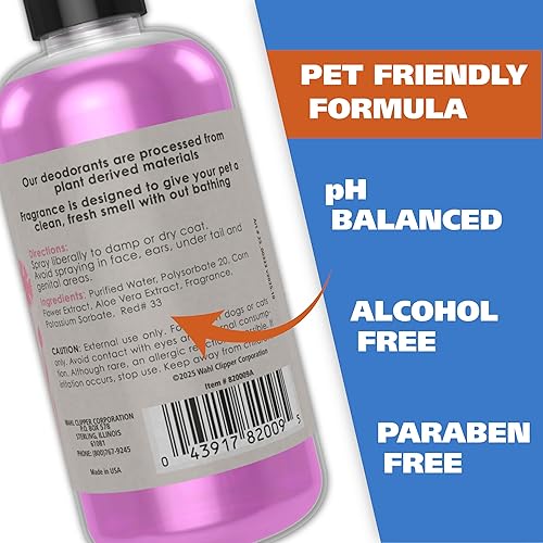 Miniatura 3 de Wahl USA Desodorante en Spray para Mascotas con Aroma a Aciano para Todos los Perros y Gatos – Olor Fresco y Limpio Refresca y Desodoriza – 8 oz -