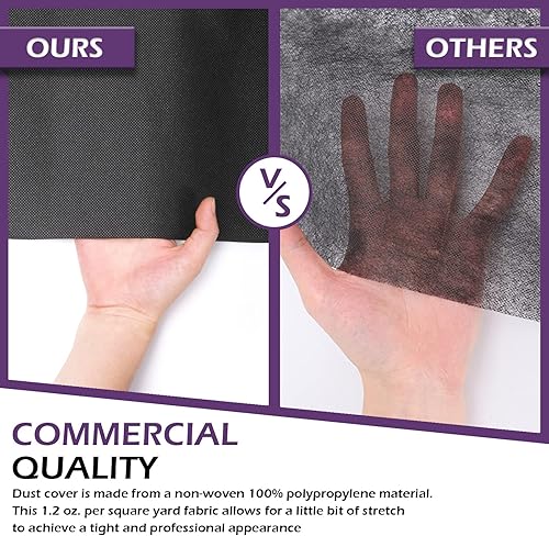 Miniatura 3 de Swpeet 5 piezas de tapicería de tela negra de 60 pulgadas x 3 yardas, repuesto de tela y levantador de tachuelas, extractor de uñas con kit de