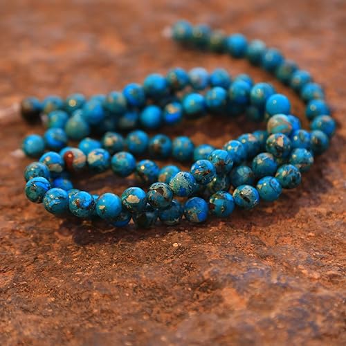 Miniatura 89 de Cuentas de jaspe imperial bicolor, 67 piezas de cuentas de piedra de 0.236 pulgadas (0.236 in), piedras preciosas sueltas, tamaño de agujero