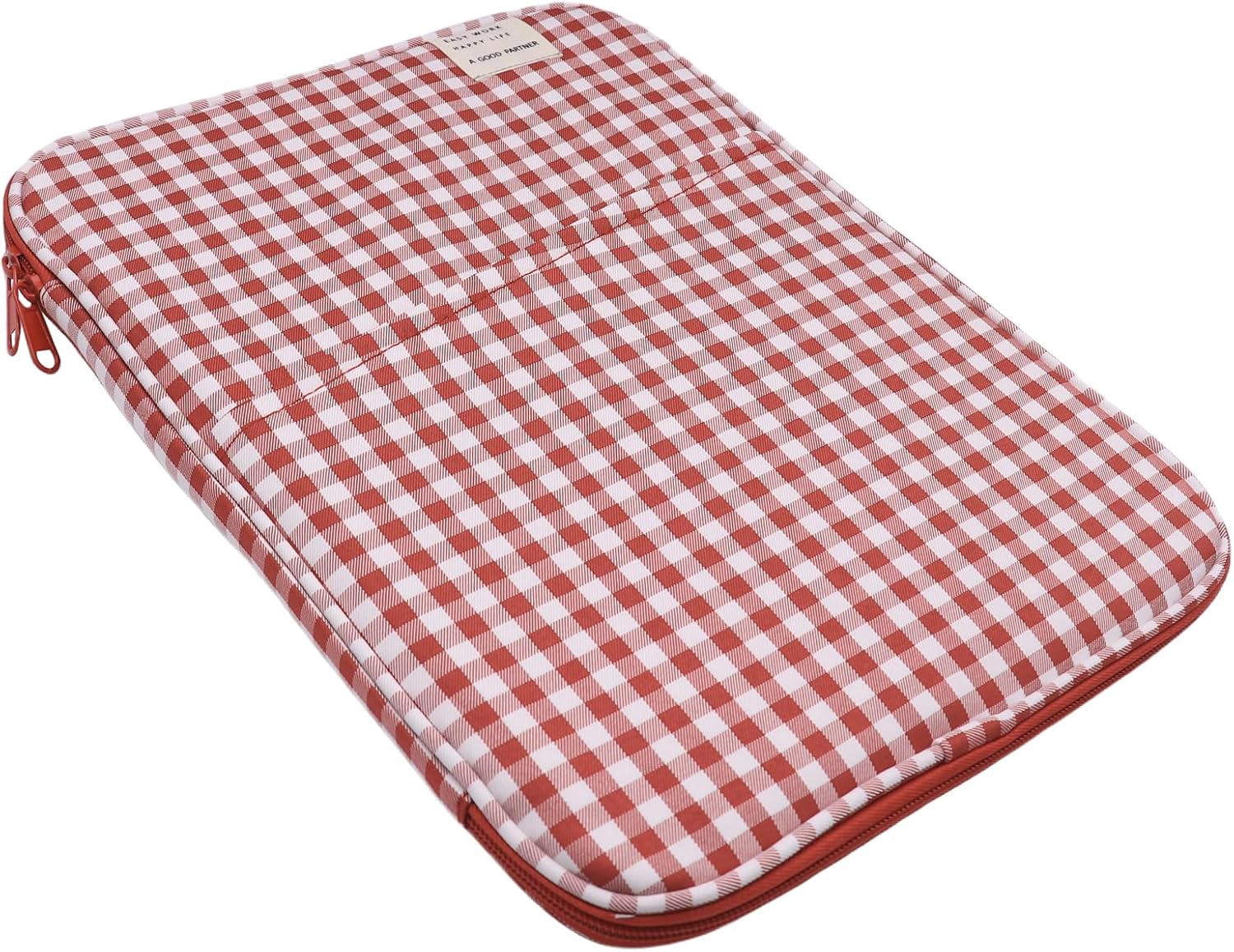 RARITYUS 13-14 Inch Fashion Plaid Laptop Sleeve Bag iPad Protective Case Kawaii Tablet Cover Notebook Storage Bag for Women Girls