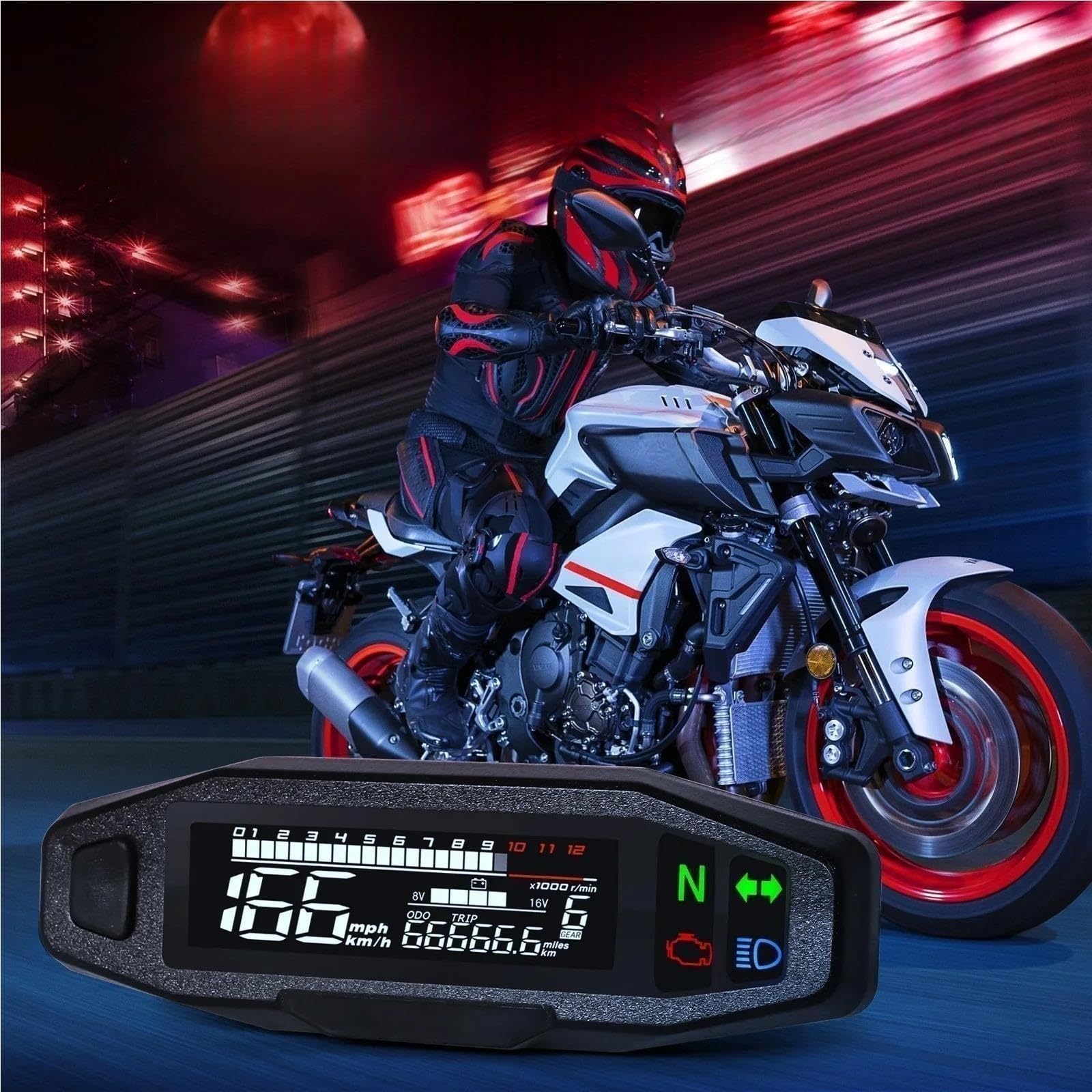 moto Medidor distancia Instrumento Tablero Velocímetro Motocicleta