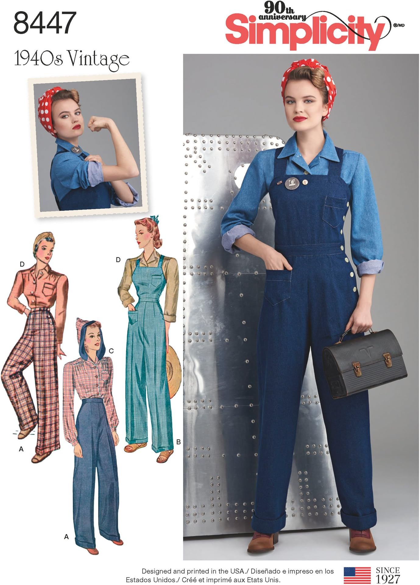 SimplicitySimplicity Pattern 8447 U5 Misses' 1940s Vintage Pants, Overalls and Blouses, Size 16-24