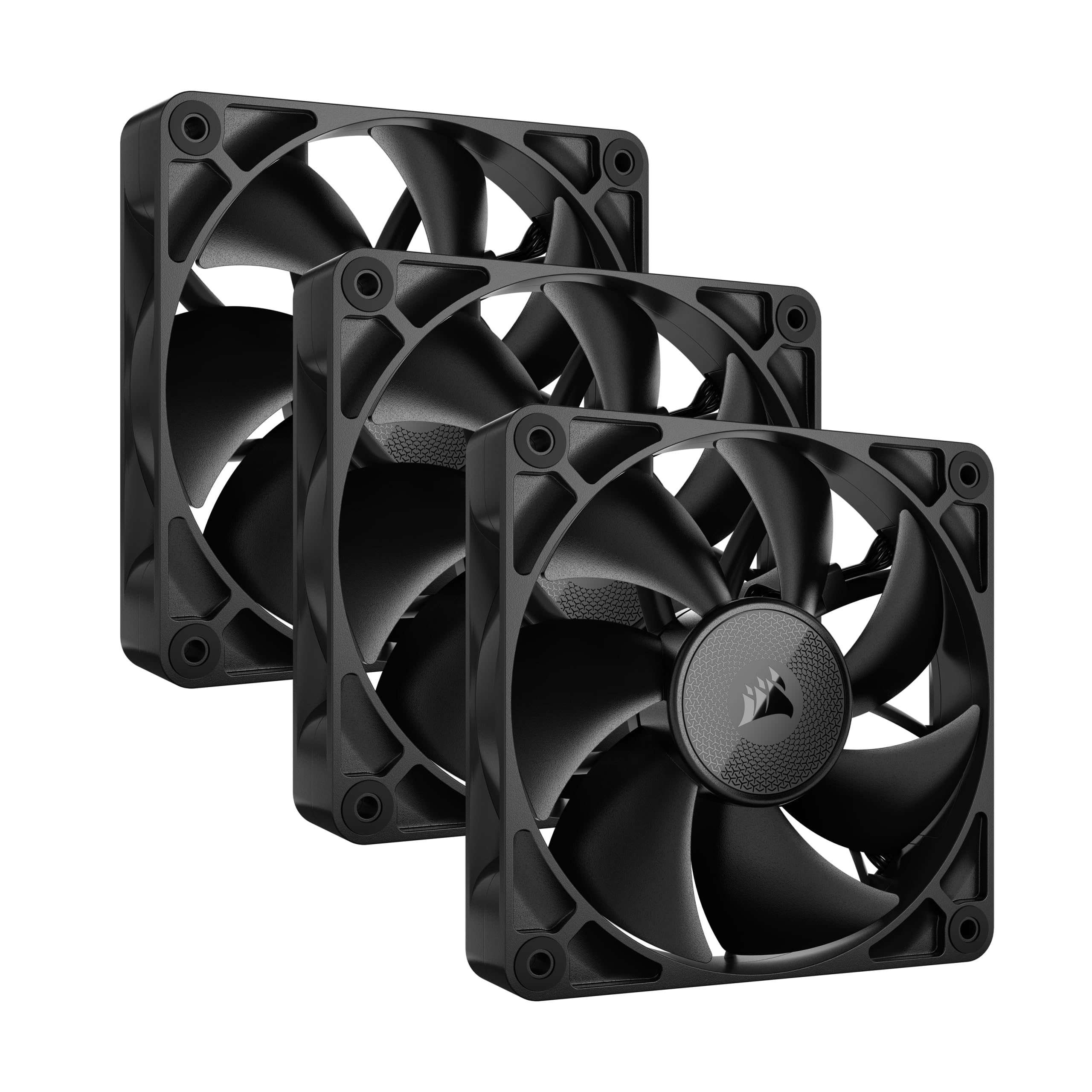 120mm CORSAIR 3 Pack iCUE LINK RX120 Fans, Black, 7 Blade, PWM, Magnetic Dome Be