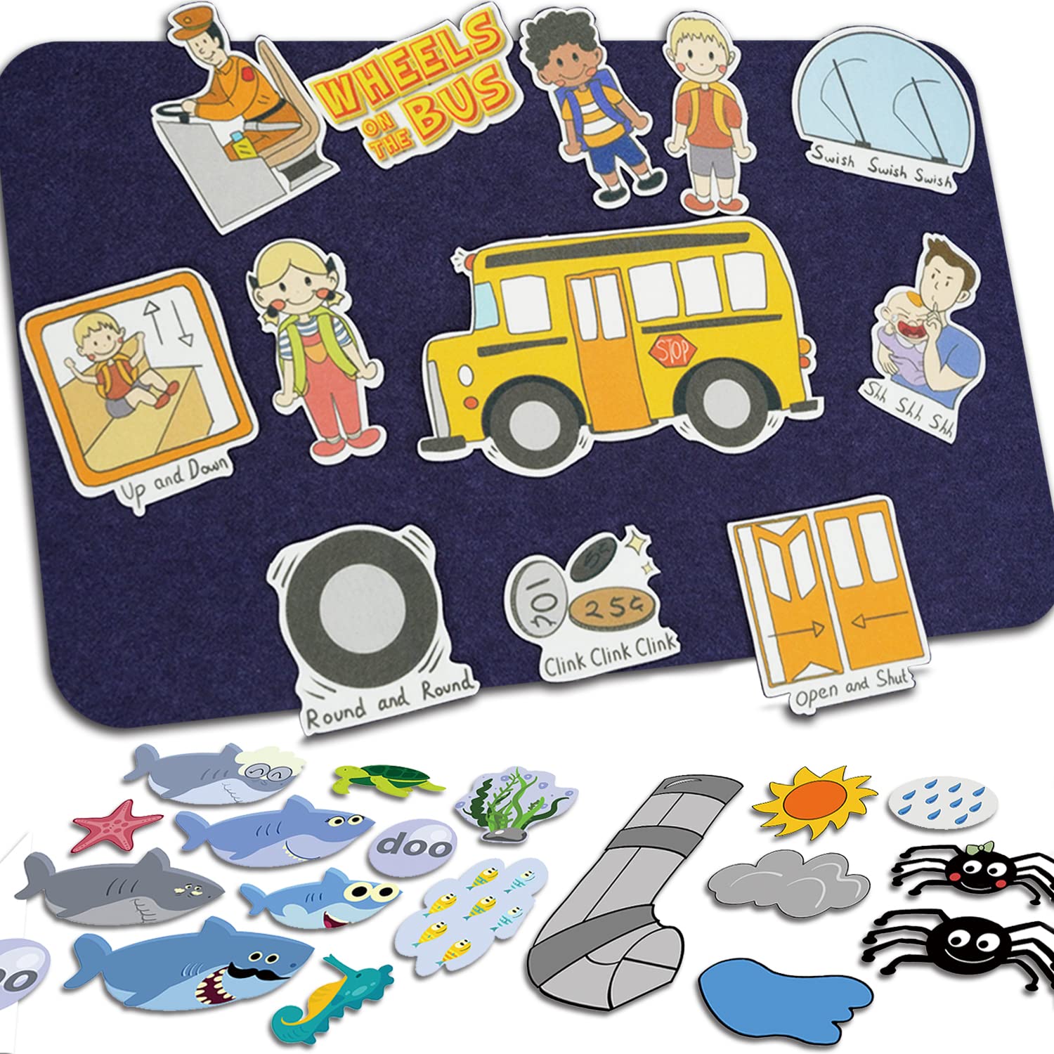Buy CHEFAN Felt Flannel Boards Stories Precut Figures for Toddlers