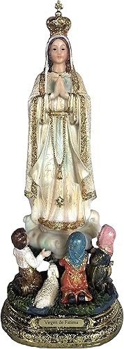 Gigi's Classy Kids 12" Nuestra Señora de Fátima con Niños Estatua Estatua Virgen de Fátima