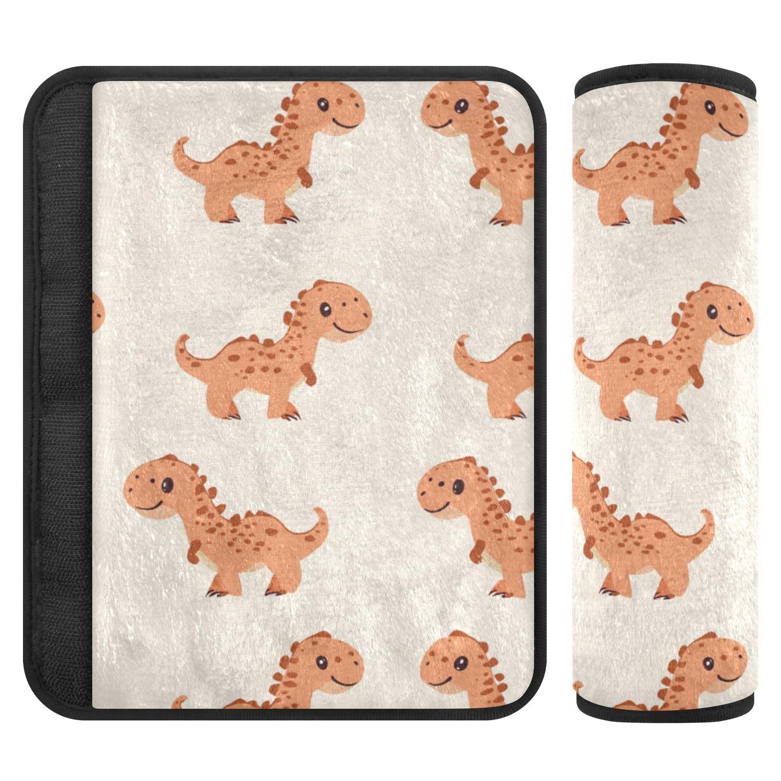 Seat Belt Covers 2 Pack Baby Dinosaurs Car Seat Strap Covers Super Soft Cute Car Seat Neck Cover for Boys Girls Adults Babies M