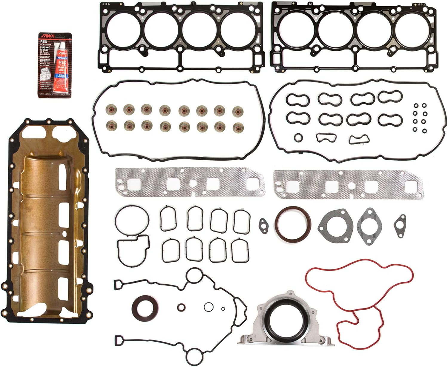 MA-4216983663 Full Gasket Set Compatible With/For 05-08 Chrysler 300 Dodge Charger Magnum Jeep 5.7L HEMI