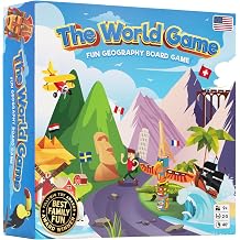 The World Game - Fun Geography Board Game - Educational Game for Kids & Adults - Cool Learning Gift Idea for Teenage Boys & Girls, 2-5 Players